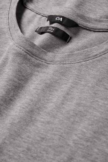 Herren - T-Shirt - Slim Fit - Flex - grau