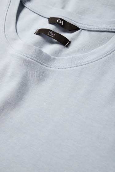 Herren - T-Shirt - Slim Fit - Flex - hellblau