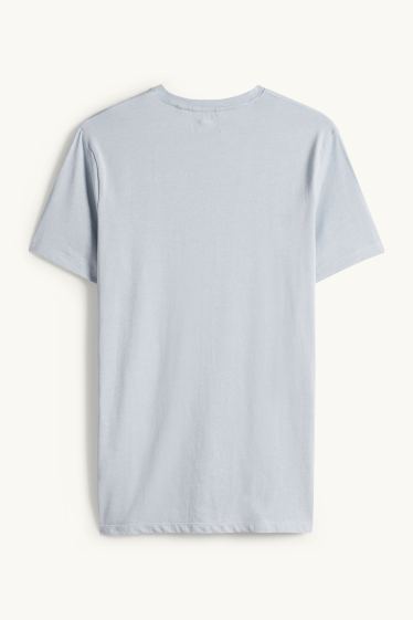 Herren - T-Shirt - Slim Fit - Flex - hellblau