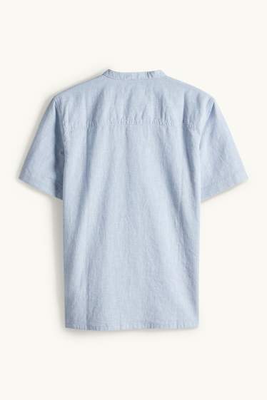 Enfants garçons - Chemisier avec teneur en lin - bleu clair