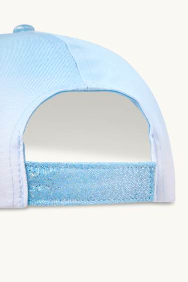 Kinder Mädchen - Die Eiskönigin - Baseballcap - Glanz-Effekt - hellblau
