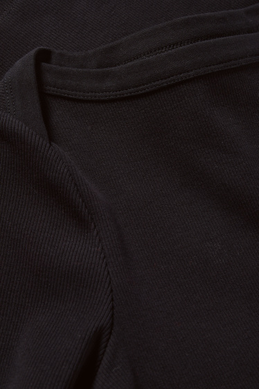 Femei - Tricou - slim fit - reiat - negru