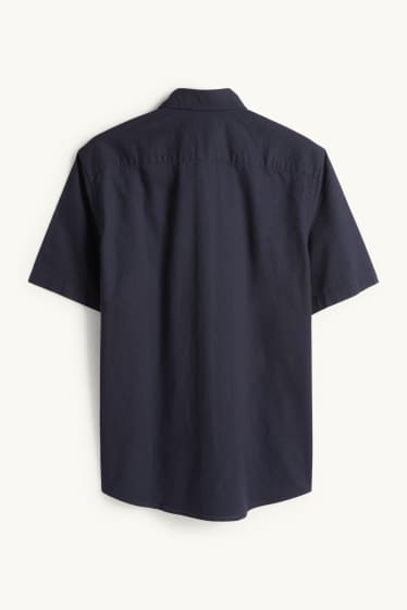 Hommes - Chemise - regular fit - col button-down - bleu foncé