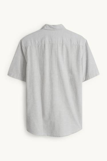 Hommes - Chemise - regular fit - col button-down - vert