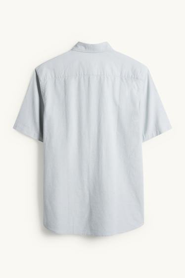 Hommes - Chemise - regular fit - col button-down - vert menthe