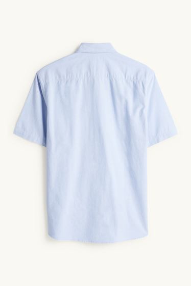 Hommes - Chemise - regular fit - col button-down - bleu clair