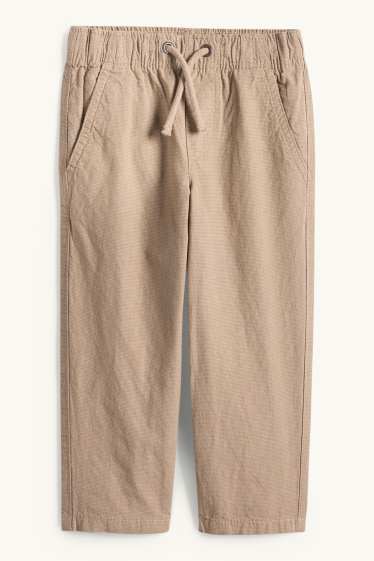 Enfants garçons - Pantalon avec teneur en lin - beige