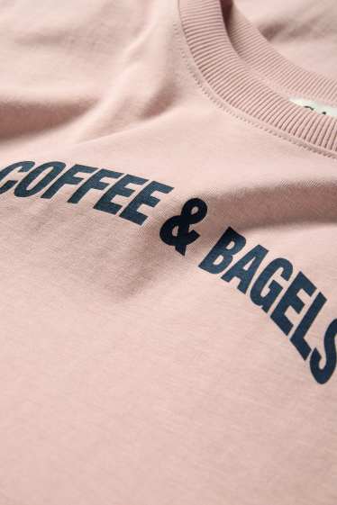 Dames - T-shirt - oversized - roze