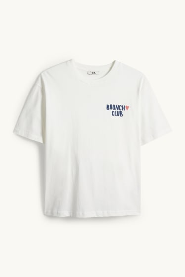 Damen - T-Shirt - Oversized - weiß