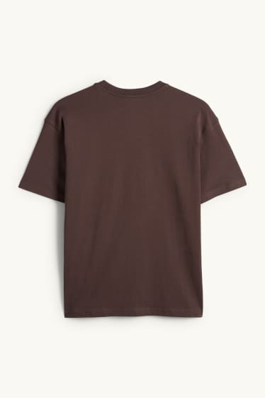 Dona - Samarreta de mànigues curtes - oversized - marró fosc