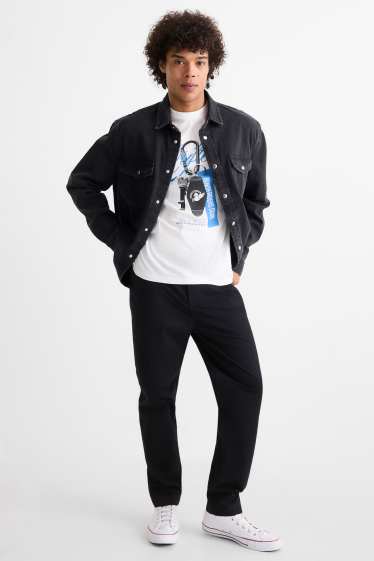 Heren - Chino - tapered fit - zwart