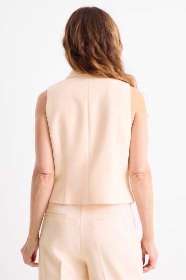 Mujer - Chaleco de oficina - entallado - rosa