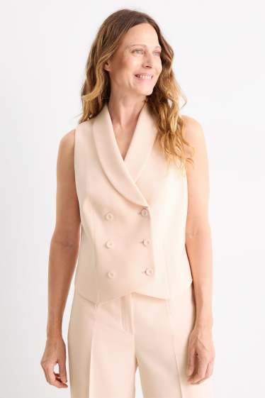 Mujer - Chaleco de oficina - entallado - rosa