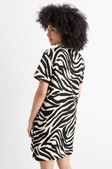 Donna - Vestito a t-shirt - fantasia - nero / beige