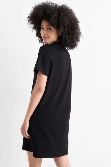 Femmes - Robe-T-shirt - straight fit - noir