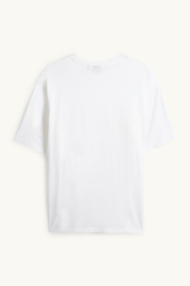 Hommes - T-shirt - Oversize - blanc