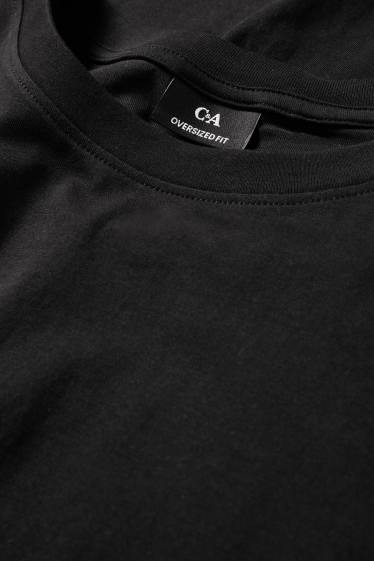 Hommes - T-shirt - Oversize - noir