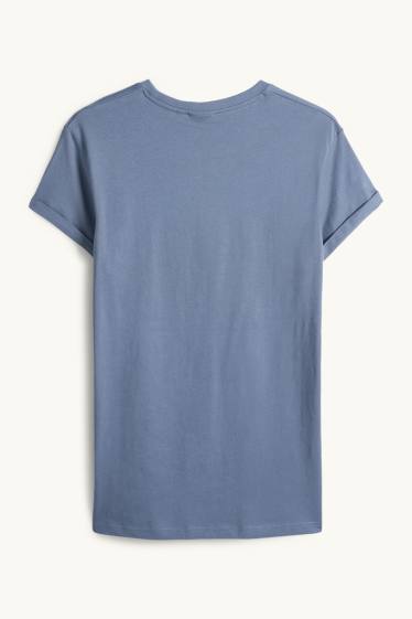 Hommes - T-shirt - slim fit - bleu foncé