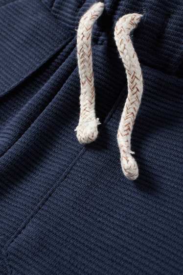 Baby Jungen - Baby-Sweatshorts - gerippt - dunkelblau