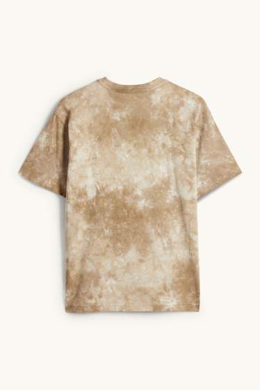 Kinderen: jongens - Doodshoofd - T-shirt - met patroon - beige