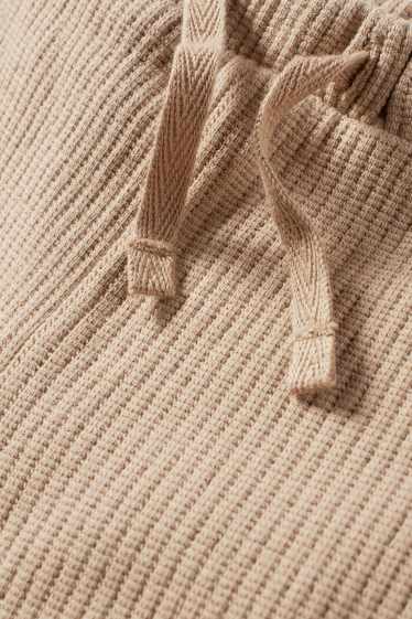 Unisex - Pantalons de xandall per a nadó - texturats - marró clar