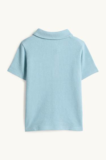 Nen - Polo - texturat - blau clar