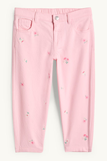 Kinderen: meisjes - Bloem - pantalon - roze