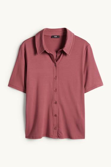 Dámské - Košilová halenka - bordeaux