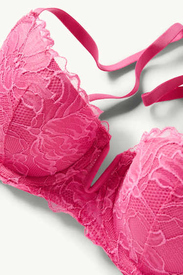 Femmes - Soutien-gorge à armature - DEMI - ampliforme - rose