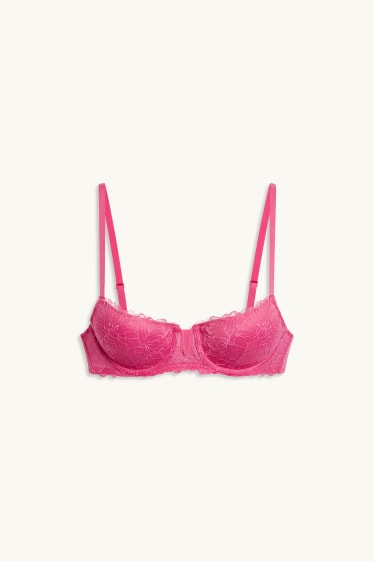 Femmes - Soutien-gorge à armature - DEMI - ampliforme - rose
