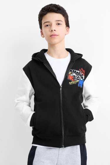 Children Boys - Among Us - zip-through hoodie - black