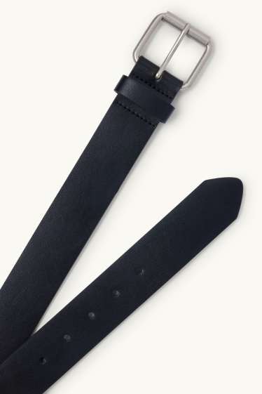 Hombre - Cinturón - polipiel - negro