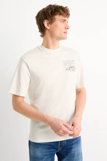 Herren - T-Shirt - Relaxed Fit - Garfield - cremeweiß