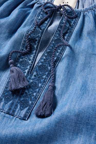 Women - Tunic - denim look - blue denim