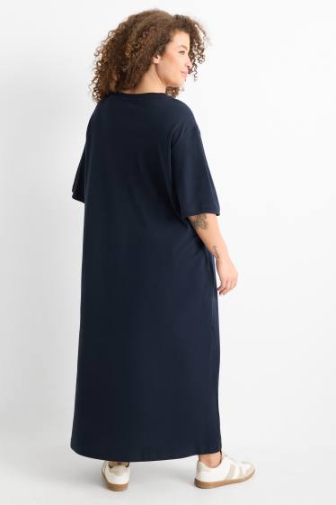 Damen - T-Shirt-Kleid - dunkelblau