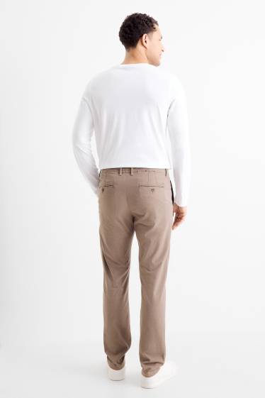Herren - Chino - Slim Fit - strukturiert - braun
