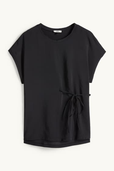 Femmes - T-shirt - regular fit - noir