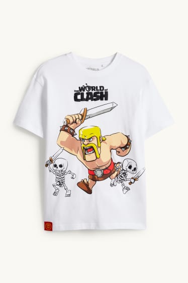 Children Boys - Clash of Clans - short sleeve T-shirt - white