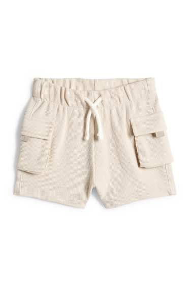 Bébés garçons - Short bébé - finition texturée - beige