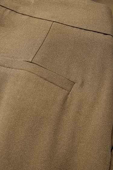 Dona - Pantalons de tela - high waist - tapered fit - caqui