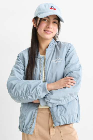 Děti - dívky - California - bomber - s výplní - světle modrá