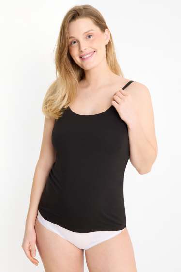 Donna - Confezione da 2 - top per allattamento - nero