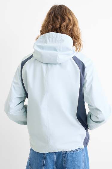 Herren - Jacke mit Kapuze - wasserabweisend - hellblau