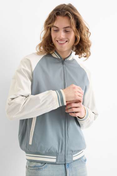 Uomo - Giacca stile college - grigio