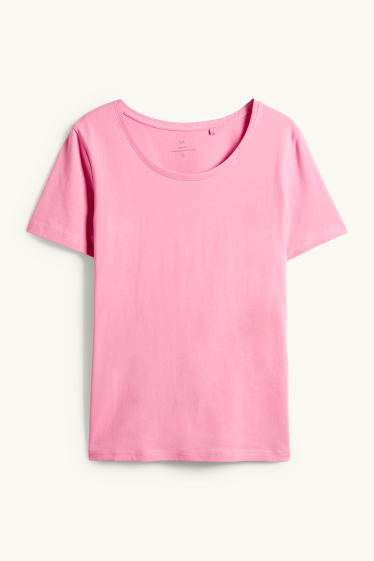 Damen - T-Shirt - Slim Fit - pink