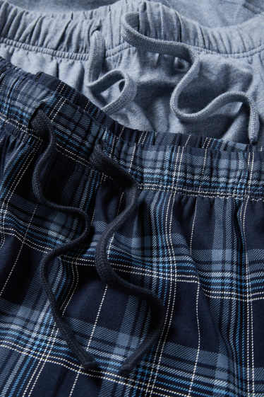 Hommes - Lot de 2 - pyjashorts - bleu foncé