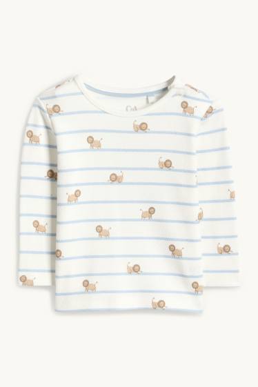 Baby Buben - Löwe - Baby-Outfit - 3 teilig - weiß / blau