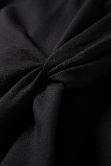 Damen - Fit & Flare Kleid - schwarz