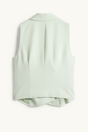 Mujer - Chaleco de oficina - entallado - verde menta