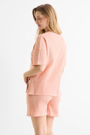 Femei - Pijama scurtă pentru alăptare - corai